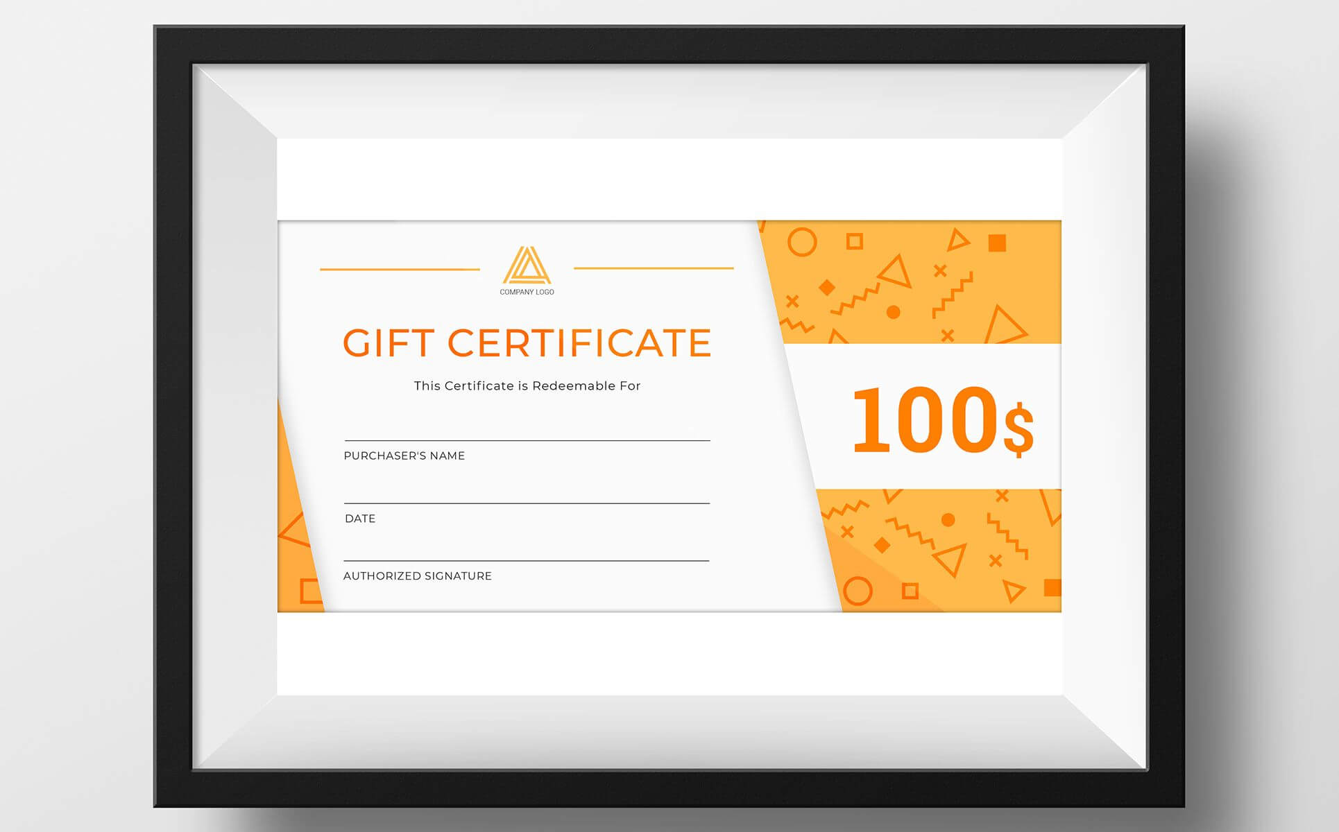 Gift Certificate Template | Design Illustration Art With Company Gift Certificate Template