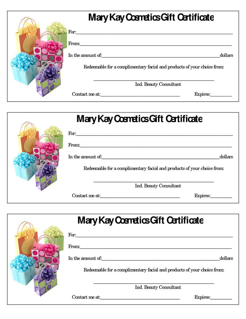 Gift Certificate Template For Women. Also See The Category Inside Mary Kay Gift Certificate Template