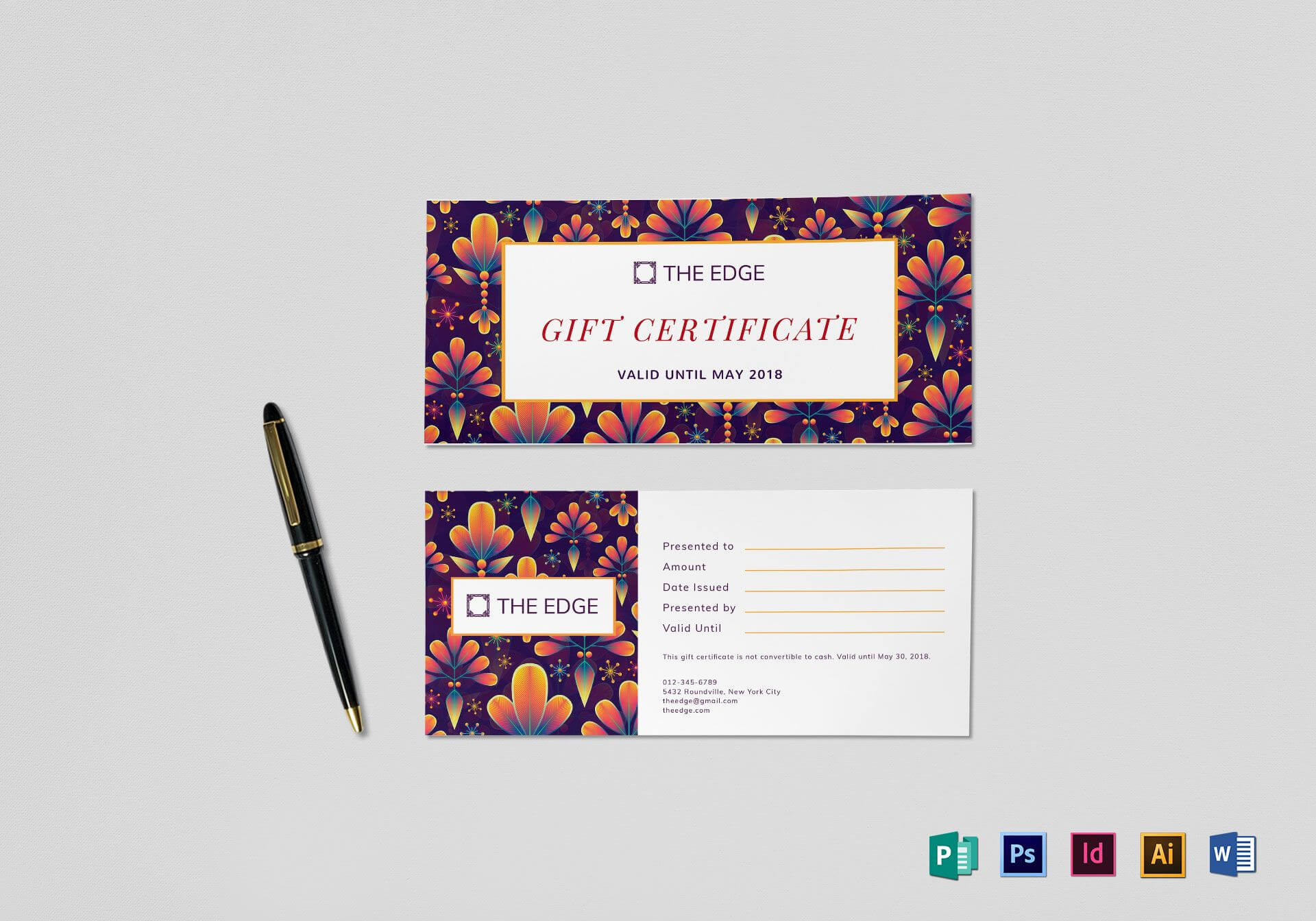 Gift Certificate Template Regarding Gift Certificate Template Indesign