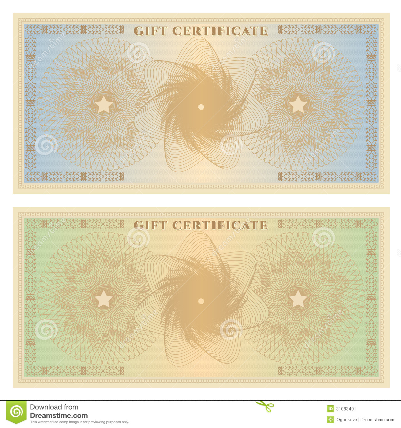 Gift Certificate (Voucher) Template With Borders Stock Intended For This Entitles The Bearer To Template Certificate