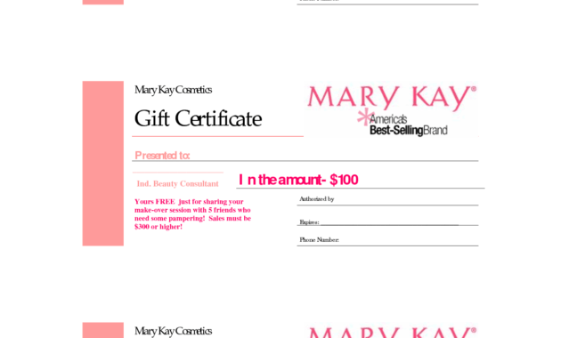 Gift Certificates | Mary Kay Gift Certificate! | Mary Kay throughout Mary Kay Gift Certificate Template