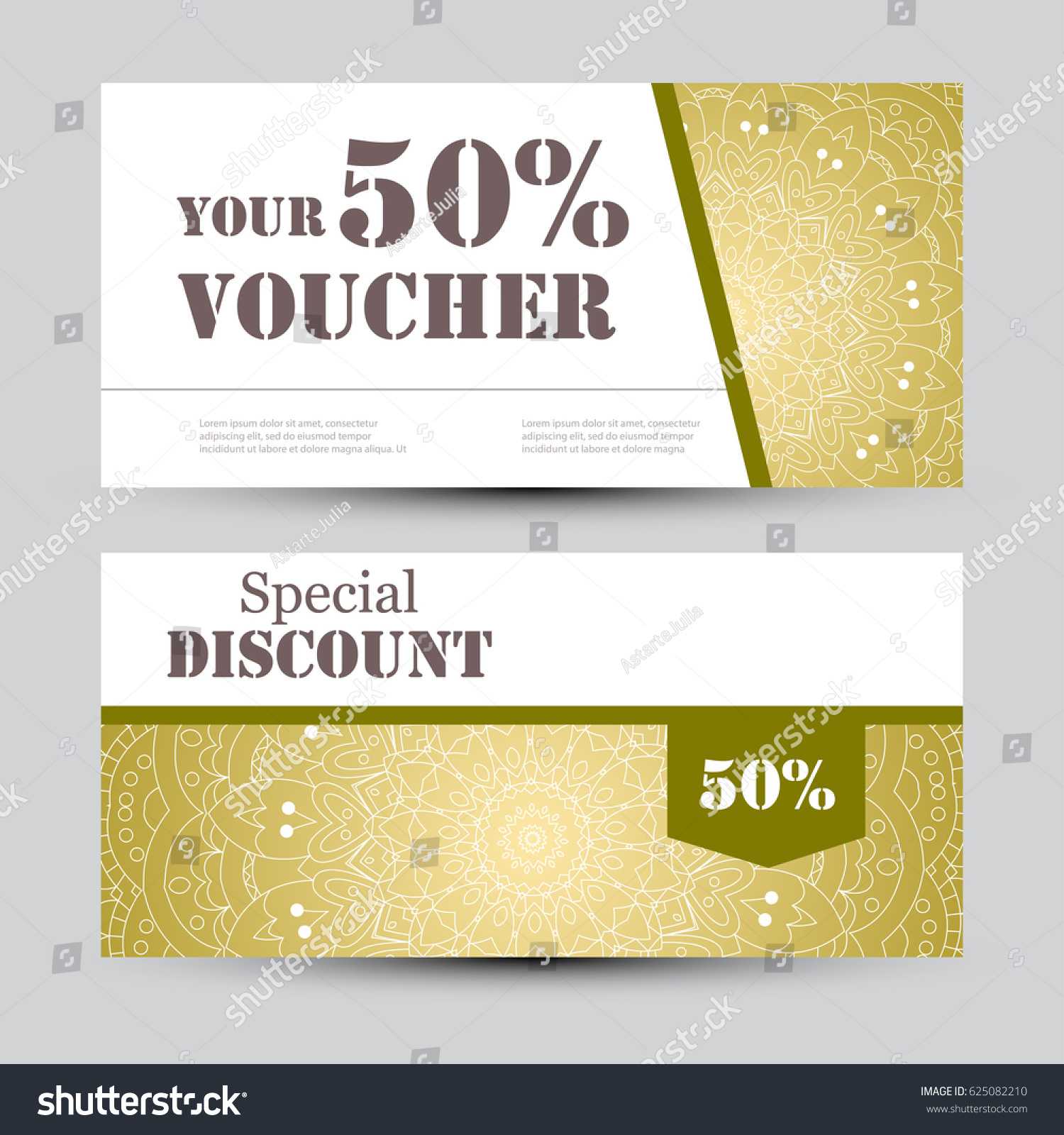 Gift Voucher Template Mandala Design Certificate Stock Inside Magazine Subscription Gift Certificate Template