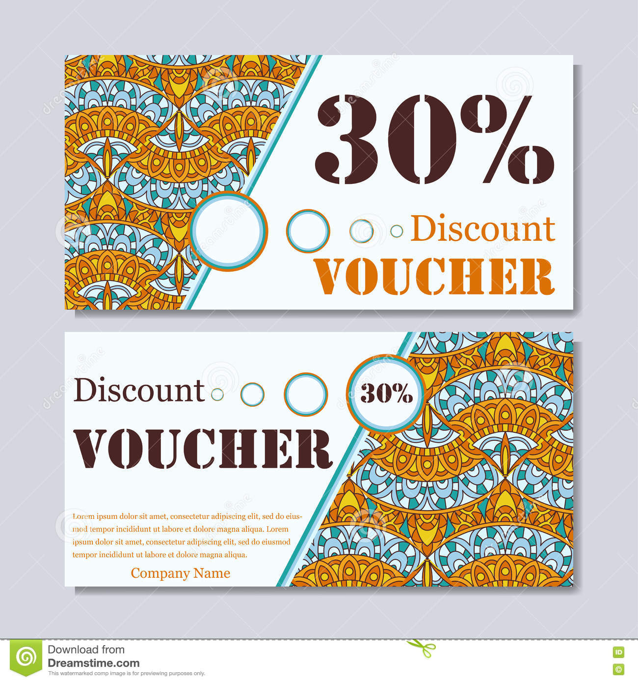 Gift Voucher Template With Mandala. Design Certificate For With Magazine Subscription Gift Certificate Template