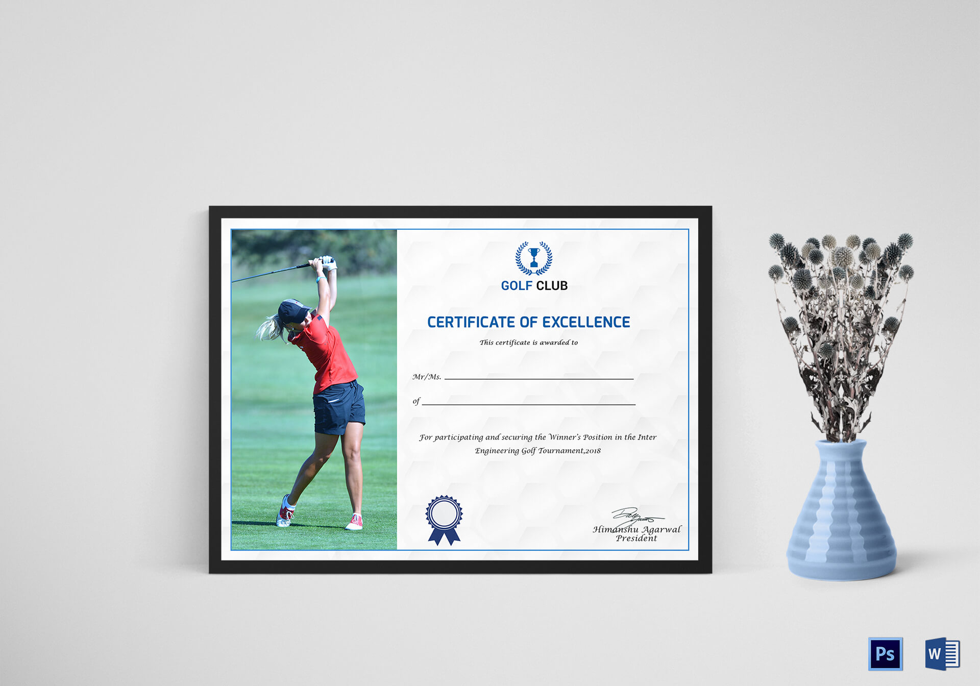 Golf Excellence Certificate Template With Regard To Golf Certificate Templates For Word