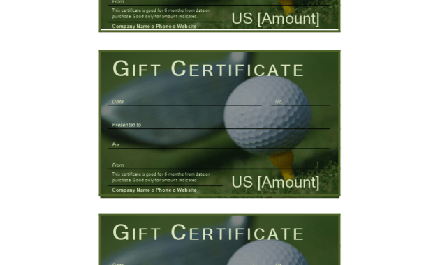 Golf Gift Certificate | Templates At Allbusinesstemplates with regard to Golf Gift Certificate Template