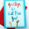 Good Bye! Will Miss You! | Farewell Greeting Cards, Greeting Regarding Goodbye Card Template