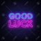 Good Luck Neon Sign Vector. Good Luck Design Template Neon Sign,.. With Regard To Good Luck Banner Template