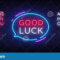 Good Luck Neon Text Vector. Good Luck Neon Sign, Design Inside Good Luck Banner Template