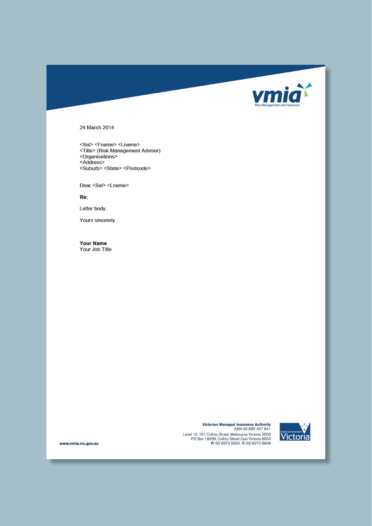 Government Insurance Agency Letterhead #cordestra #word Regarding Headed Letter Template Word