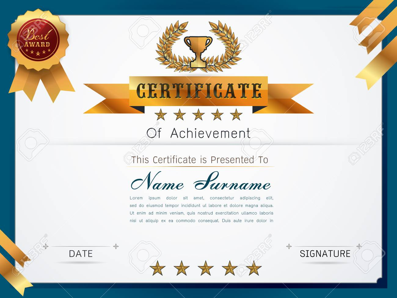 Graceful Certificate Template With Luxury And Modern Pattern,.. Pertaining To Qualification Certificate Template