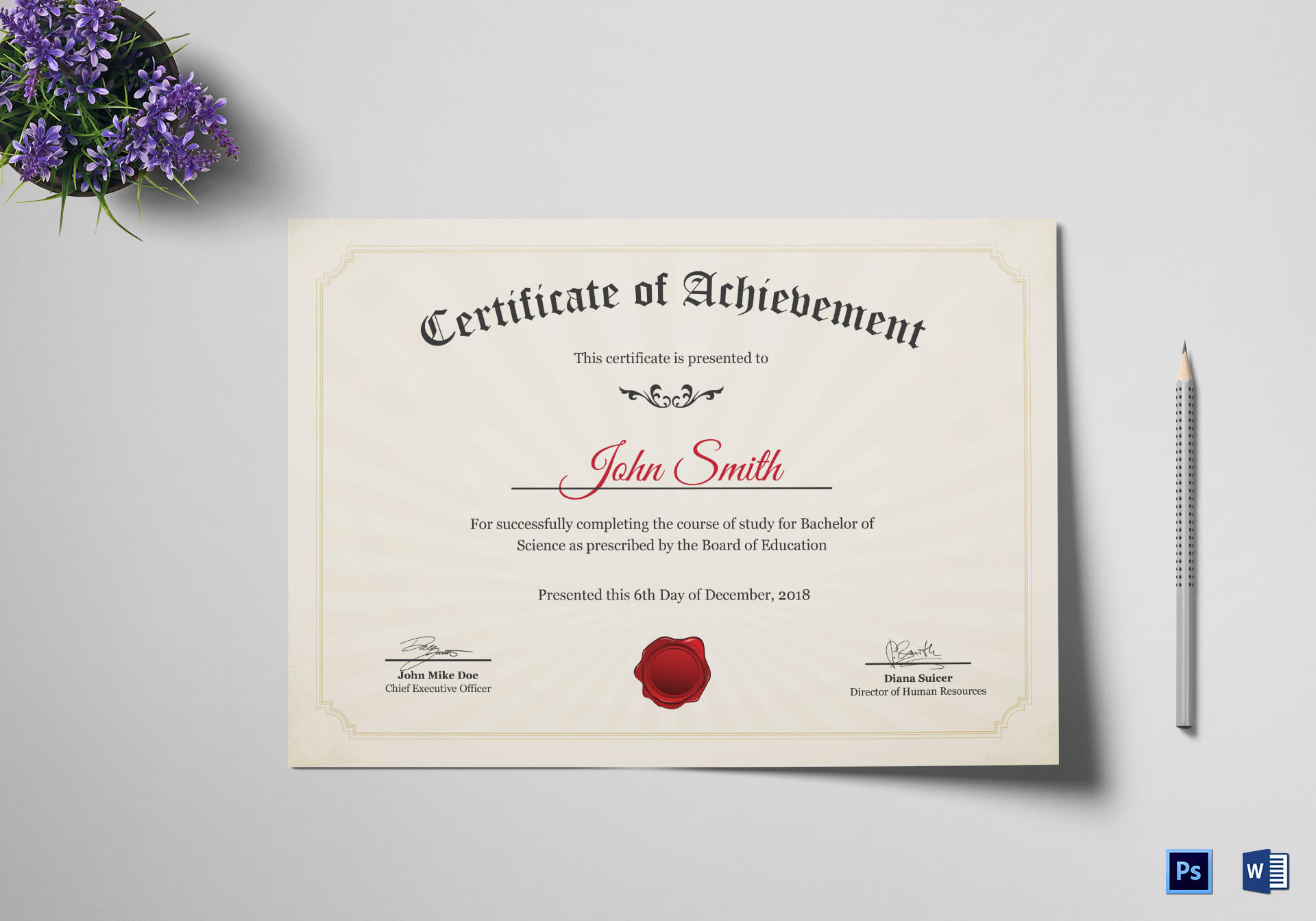 Graduation Degree Certificate Template With Graduation Certificate Template Word