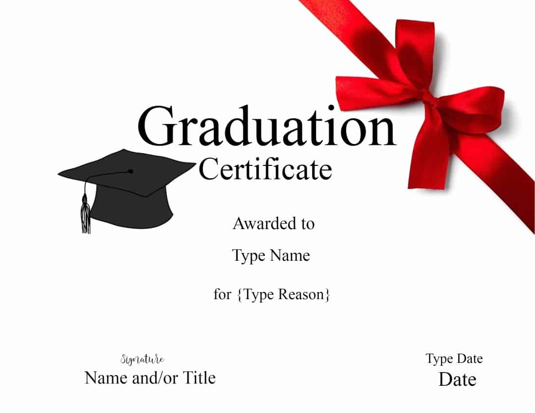 Graduation Gift Certificate Template Free ] – Graduation Inside Graduation Gift Certificate Template Free