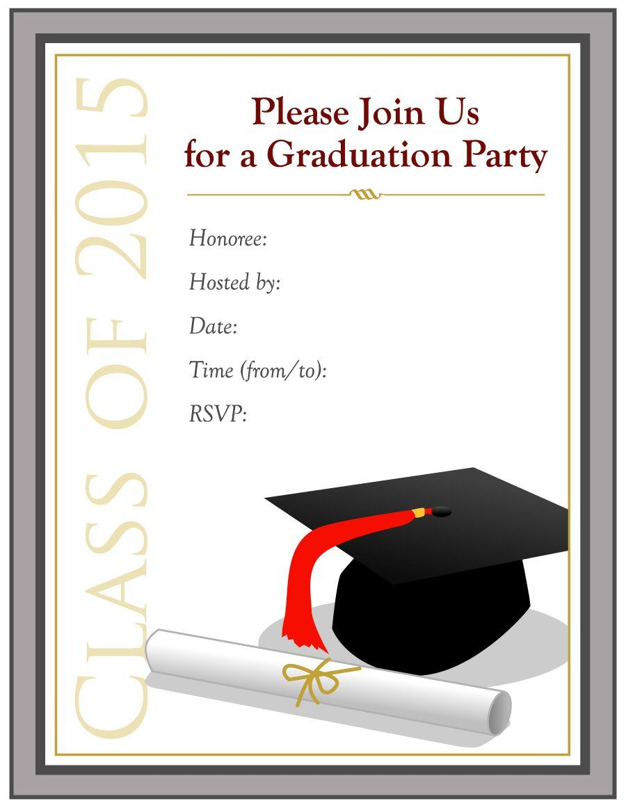 Graduation Invitation Templates - 40+ Free Graduation Intended For Graduation Party Invitation Templates Free Word