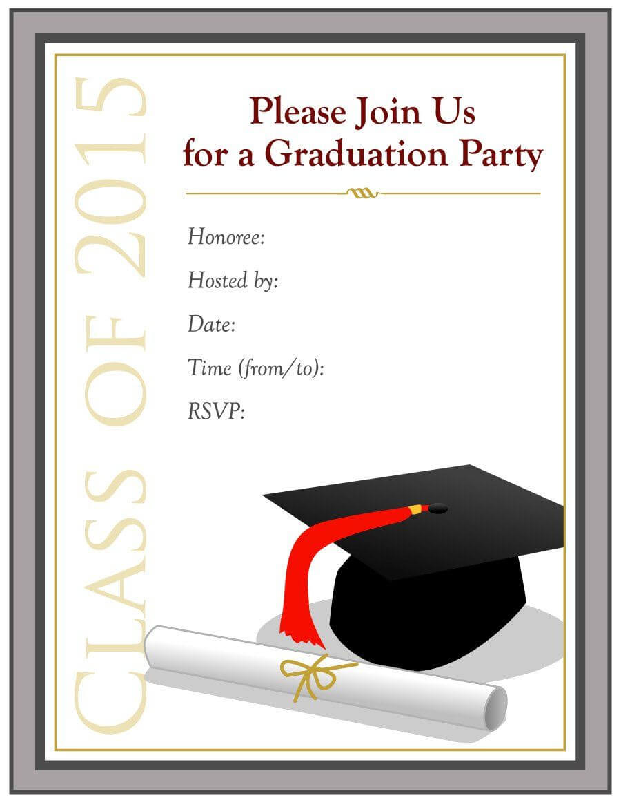 Graduation Invitation Templates - 40+ Free Graduation With Free Graduation Invitation Templates For Word