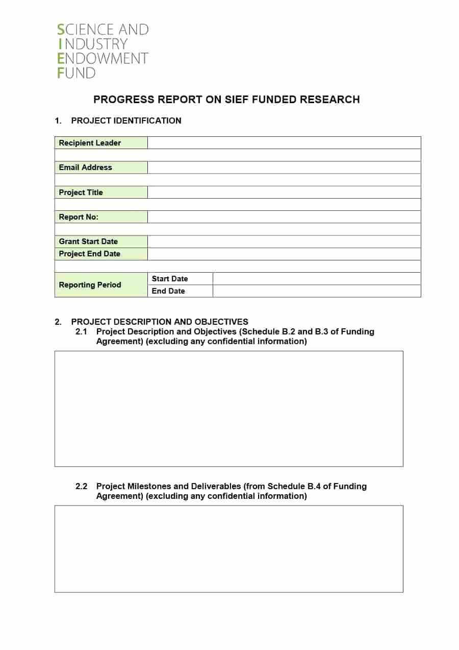 Grant Acquittal Report Template Final Example Progress For Funding Report Template