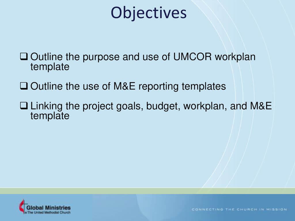Grants – Workplan And Monitoring And Evaluation (M&e Within M&e Report Template