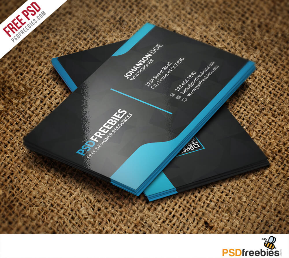 Graphic Designer Business Card Template Free Psd For Psd Visiting Card Templates