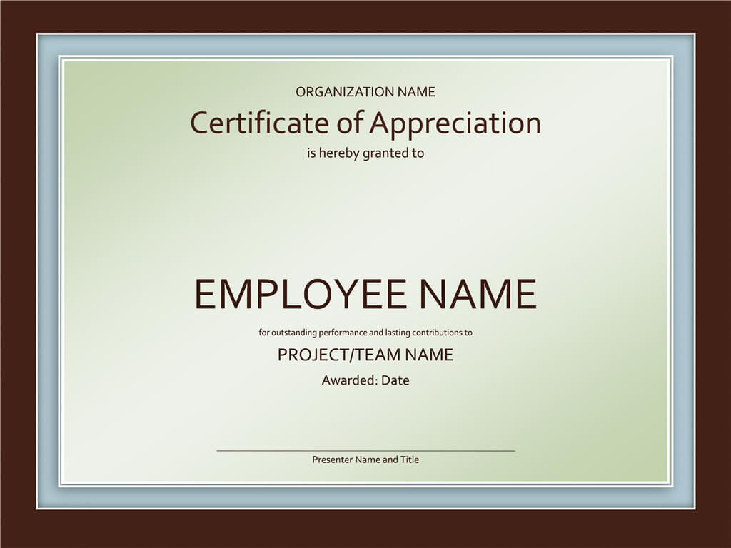 Great Job New Award Certificates Template Within Employee Anniversary Certificate Template