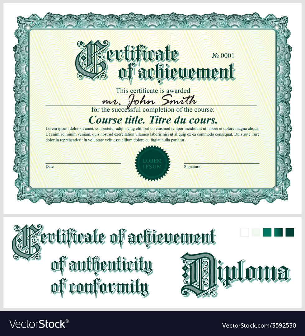 Green Certificate Template Horizontal Intended For Blank Certificate Templates Free Download