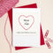 Greeting Card. So Sweet Heart Mum And Dad Ruby Wedding With Template For Anniversary Card