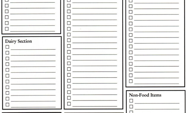 Grocery List Blank Template Great Idea, Need To Keep On in Blank Grocery Shopping List Template