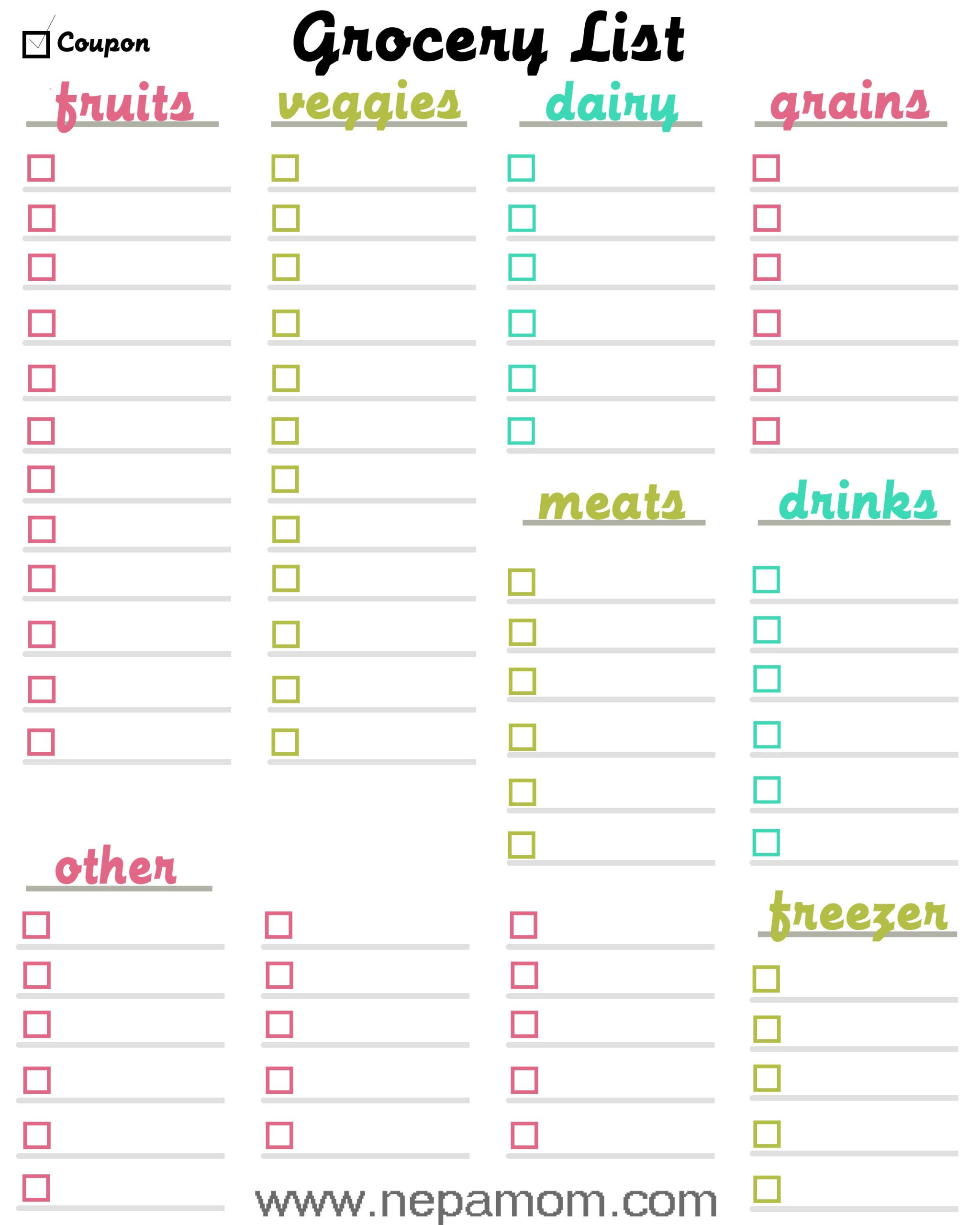 Grocery Shopping List Template–Print This Template Out And Throughout Blank Grocery Shopping List Template
