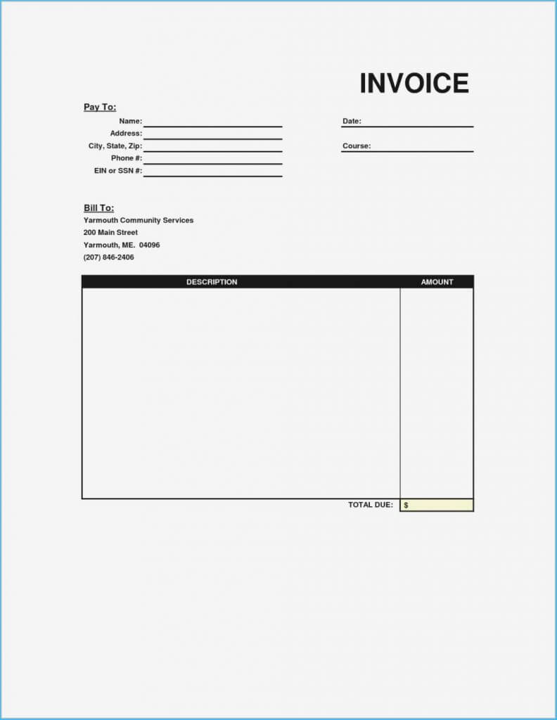 Gst Invoice Format Word File Template Free Inad Bill Throughout Community Service Template Word