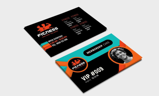 Gym Fitness Membership Card Template #ad , #ad, #illustrator pertaining to Gym Membership Card Template