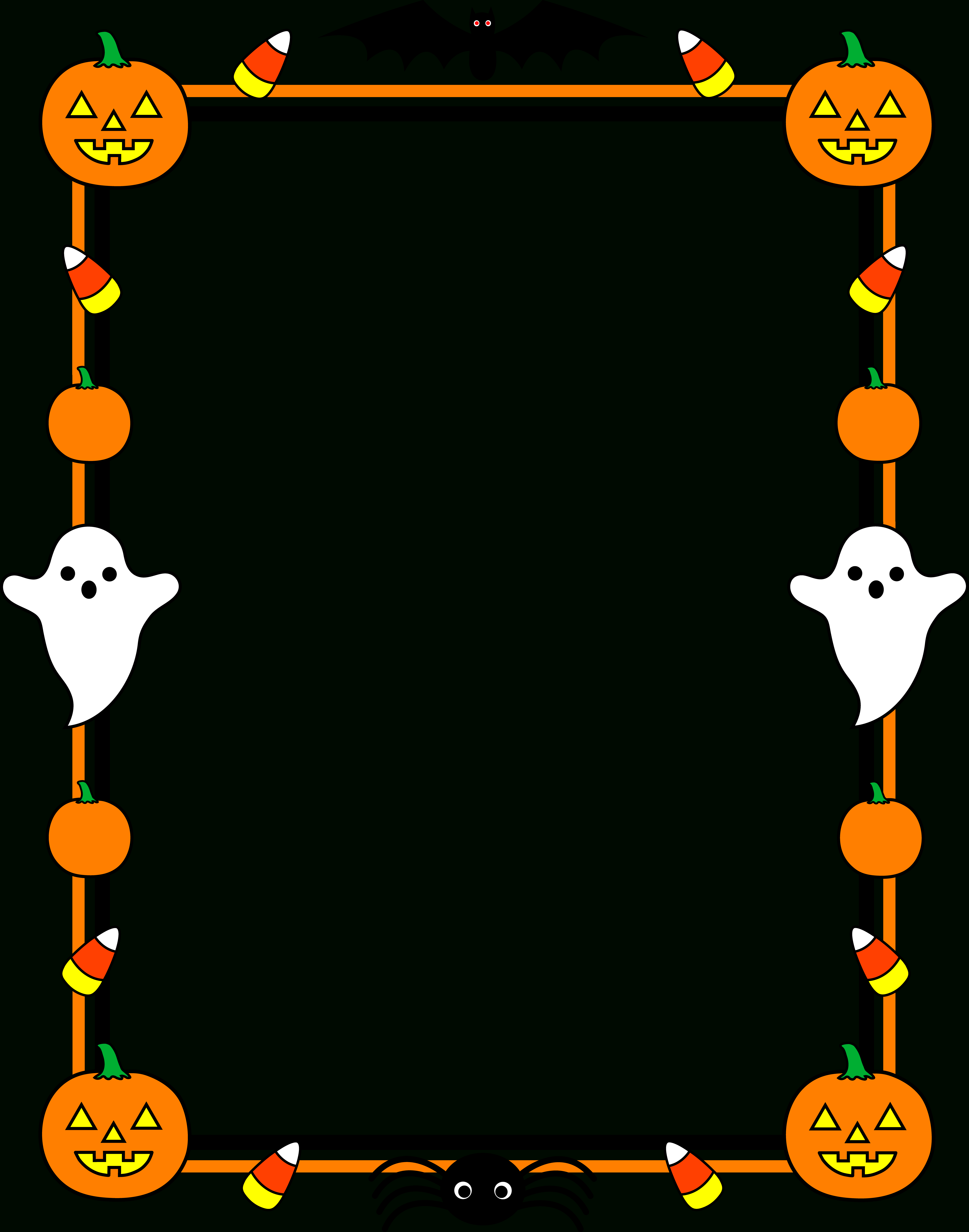 Halloween Clipart Free Border Throughout Free Halloween Templates For Word