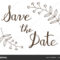 Hand Drawn Save The Date Typography Lettering Poster. Rustic With Save The Date Banner Template