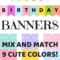 Happy Birthday Banners / Buntings – Free Printable | Happy With Free Printable Happy Birthday Banner Templates