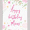 Happy Birthday Mom Template | Happy Birthday Mom Holiday Throughout Mom Birthday Card Template