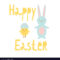 Happy Easter Greeting Card Template With Bunny And for Easter Chick Card Template