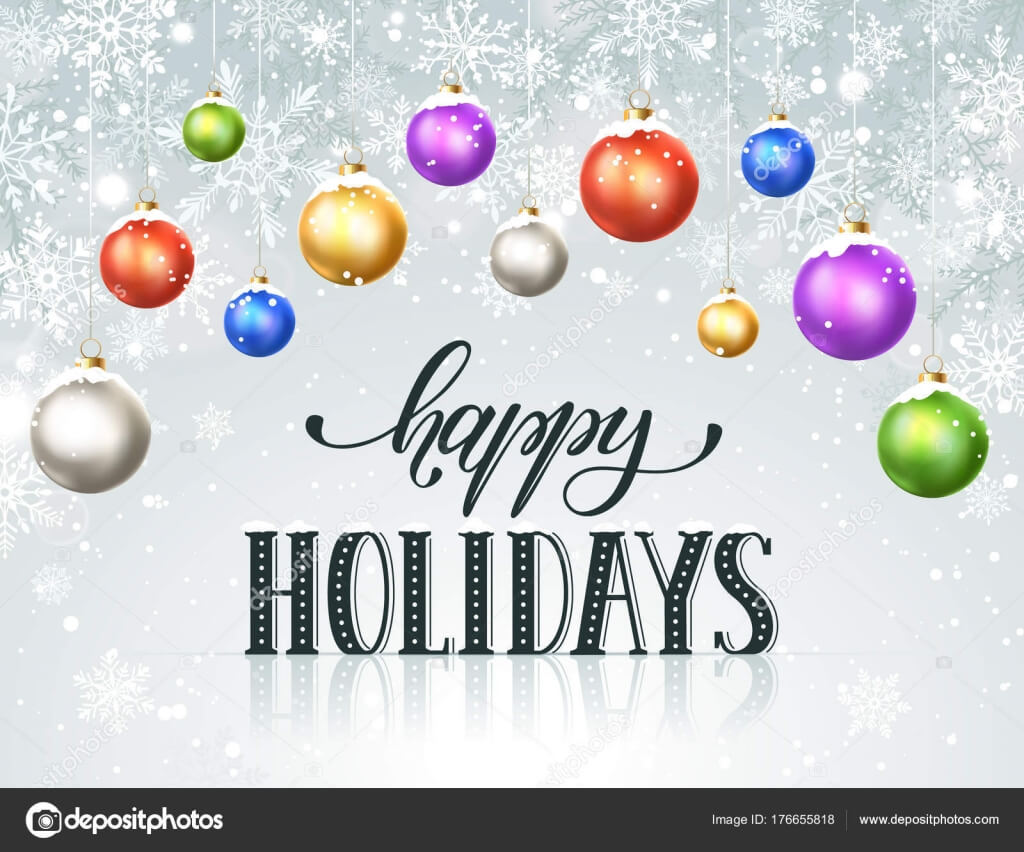 Happy Holidays Greeting Card — Stock Vector © Ollymolly Pertaining To Happy Holidays Card Template