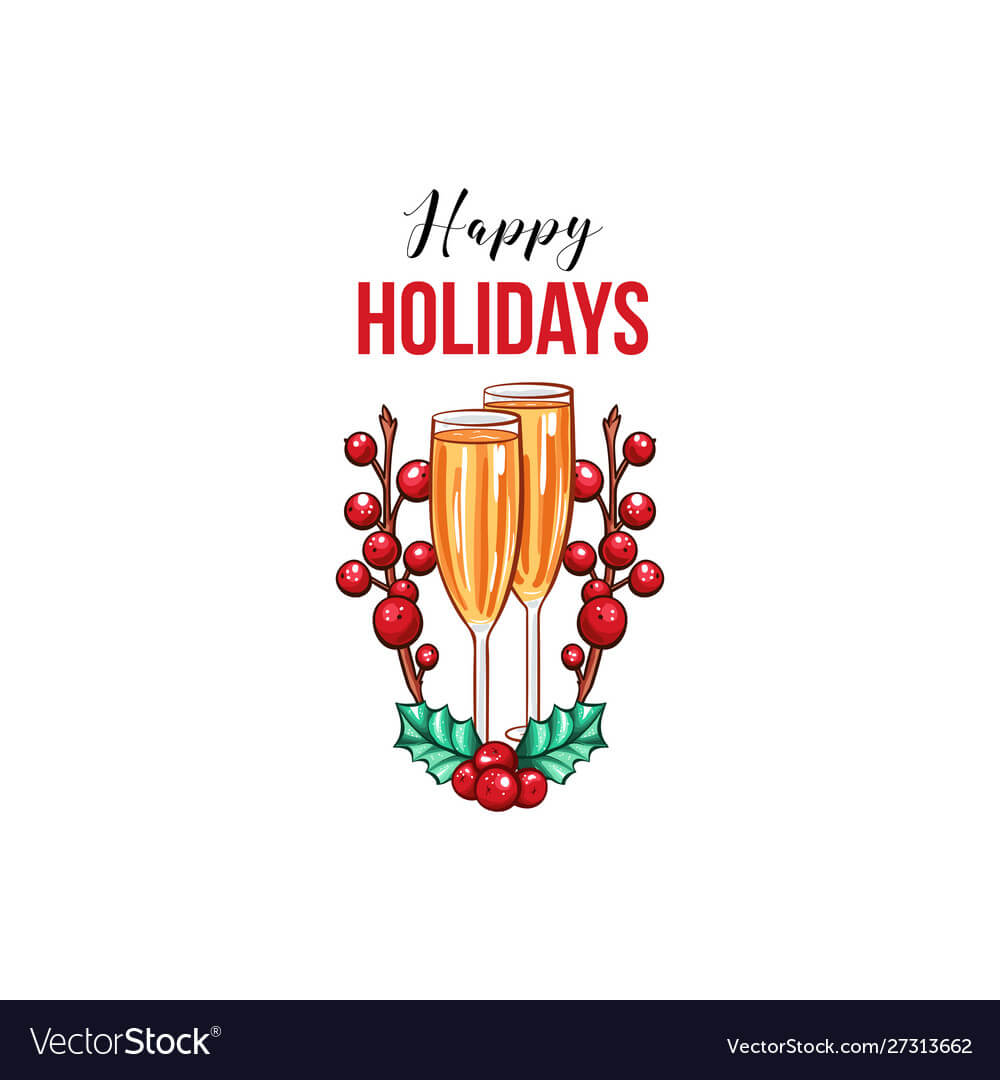 Happy Holidays Greeting Card Template Regarding Happy Holidays Card Template