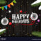 Happy Holidays Wishing Card Template Top View Intended For Holiday Card Email Template