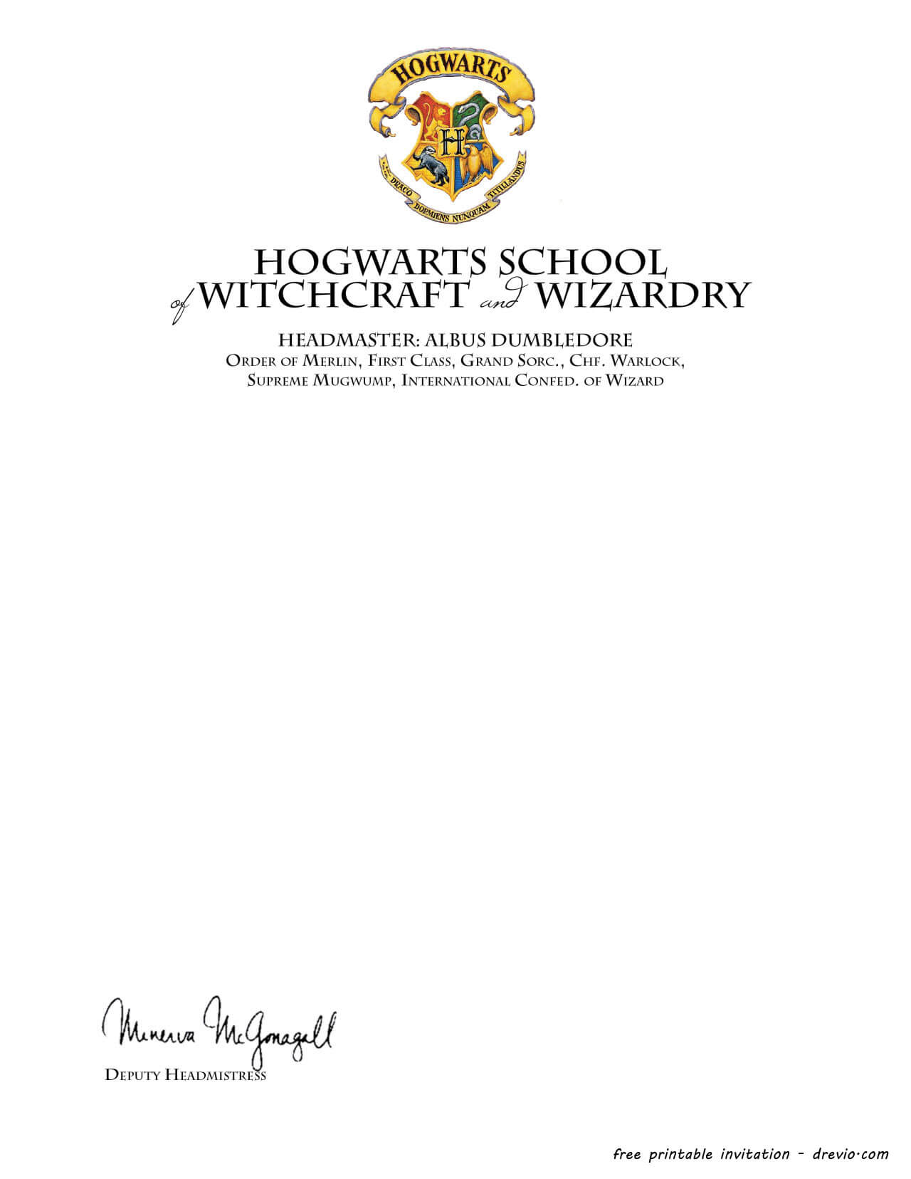 Harry Potter Birthday Invitation Template Harry Potter Party Regarding Harry Potter Certificate Template
