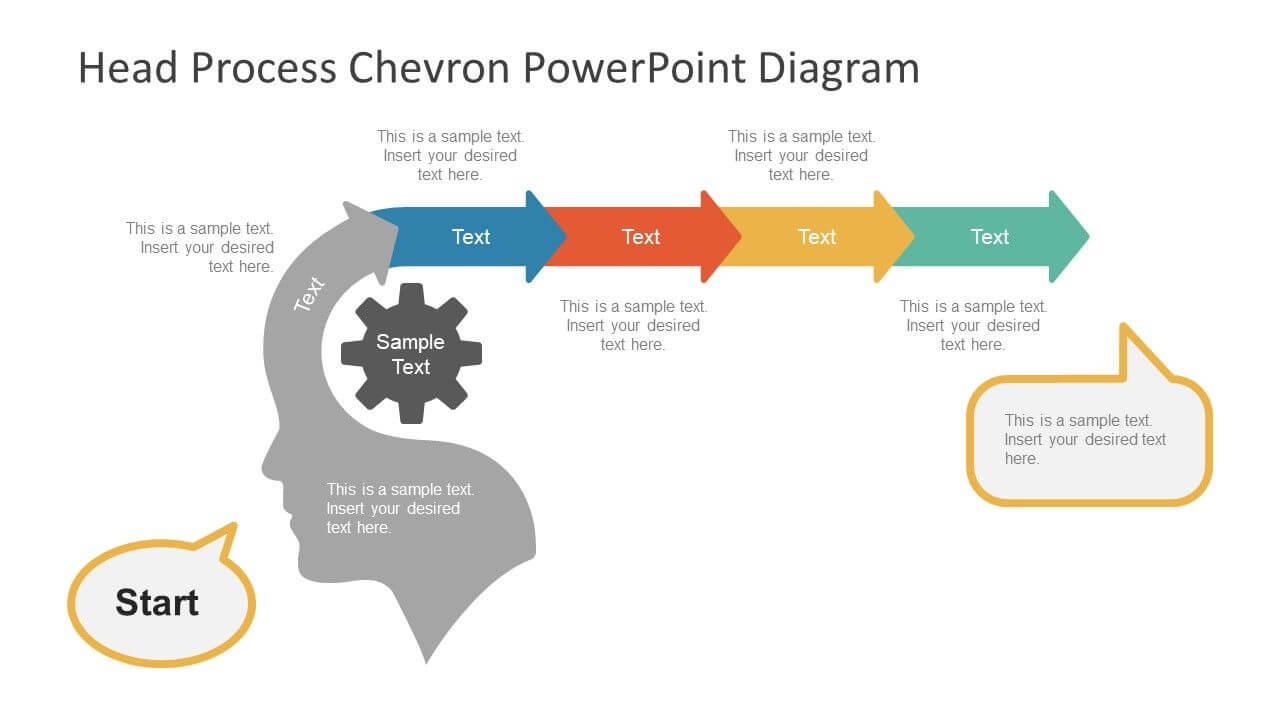 Head Process Chevron Powerpoint Diagram | Chevron Templates Inside Powerpoint Chevron Template
