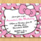 Hello Kitty Birthday Invitations Printable Free – Invitation For Hello Kitty Birthday Card Template Free