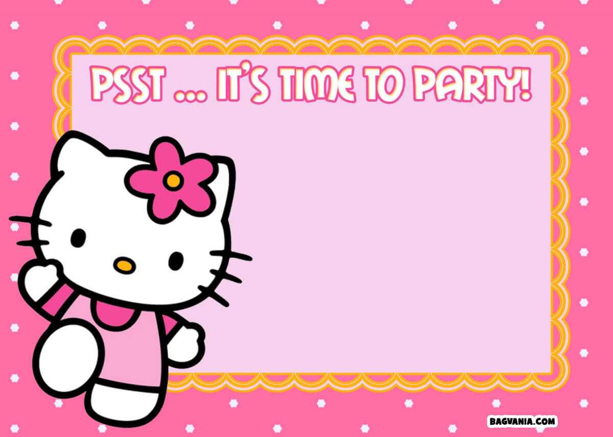 Hello Kitty Birthday Party Ideas – Invitations, Dress Within Hello Kitty Birthday Banner Template Free