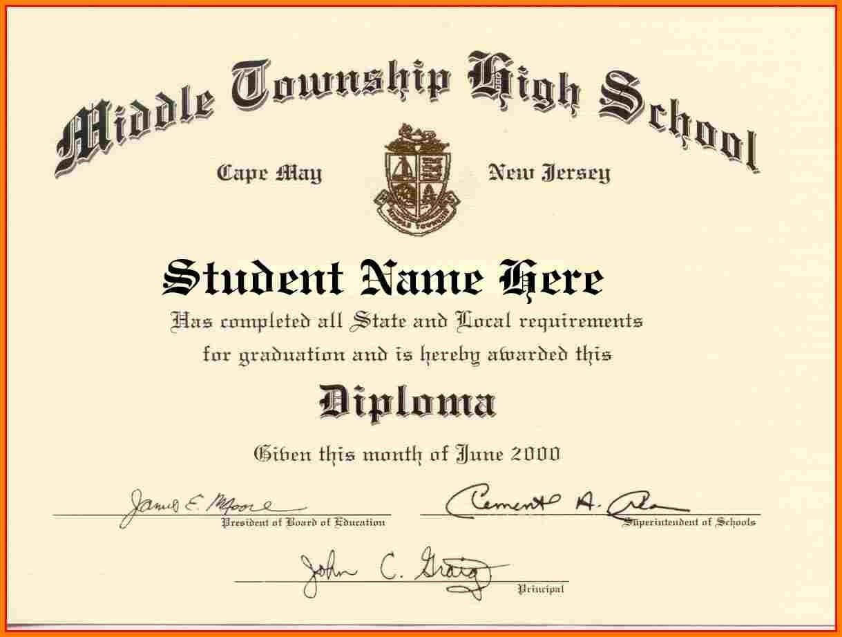 High School Diploma Template Word Free Download!! | High For Graduation Certificate Template Word