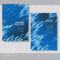 High Tech Brochure Template Design With Blue Geometric Elements In Technical Brochure Template
