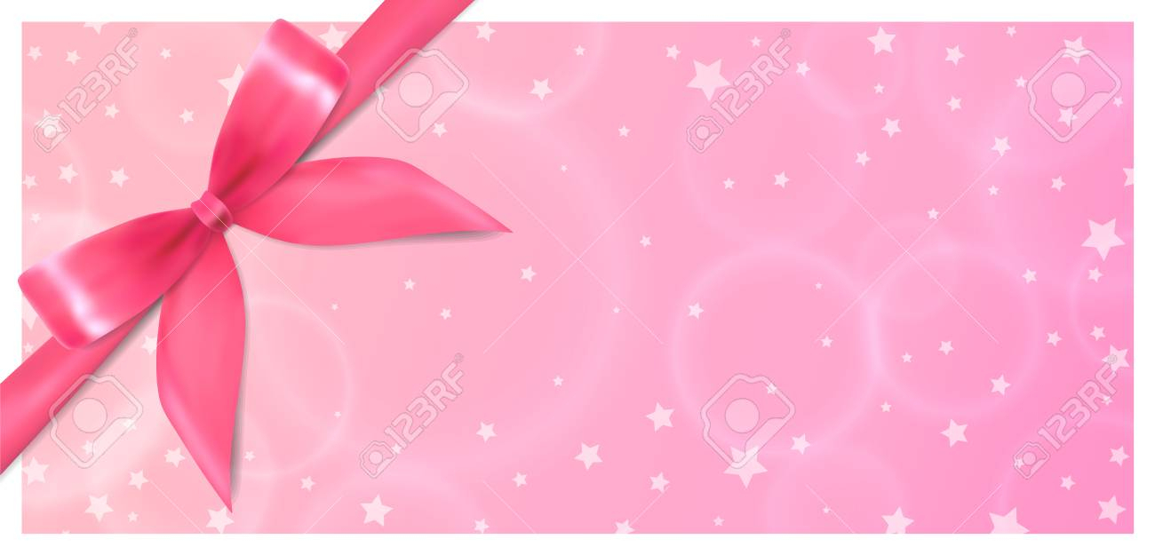 Holiday Gift Certificate, Gift Voucher, Coupon Template. Pink.. With Regard To Pink Gift Certificate Template
