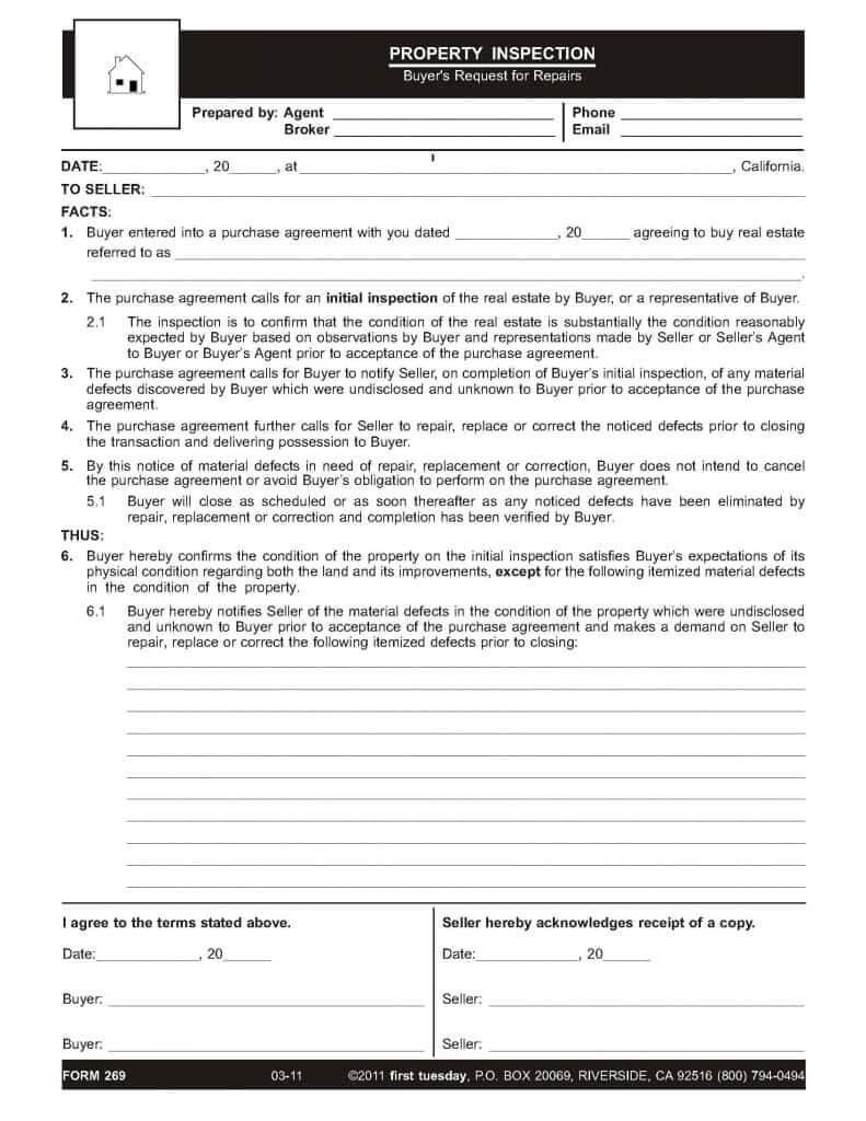 Home Inspection Report Form Pdf And Free Home Inspection Pertaining To Home Inspection Report Template Pdf