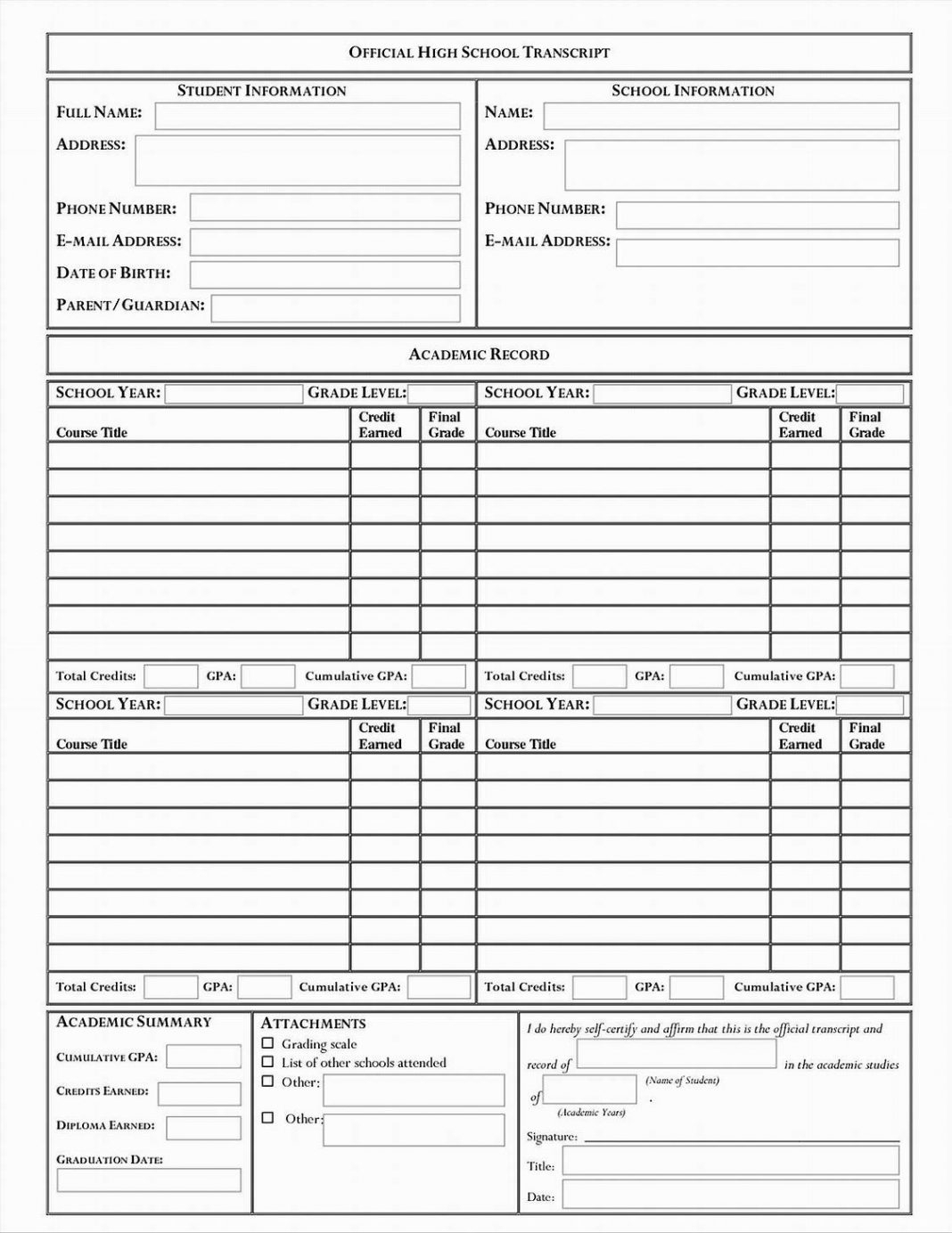 Homeschool High School Report Card Template Free Examples In Homeschool Middle School Report Card Template