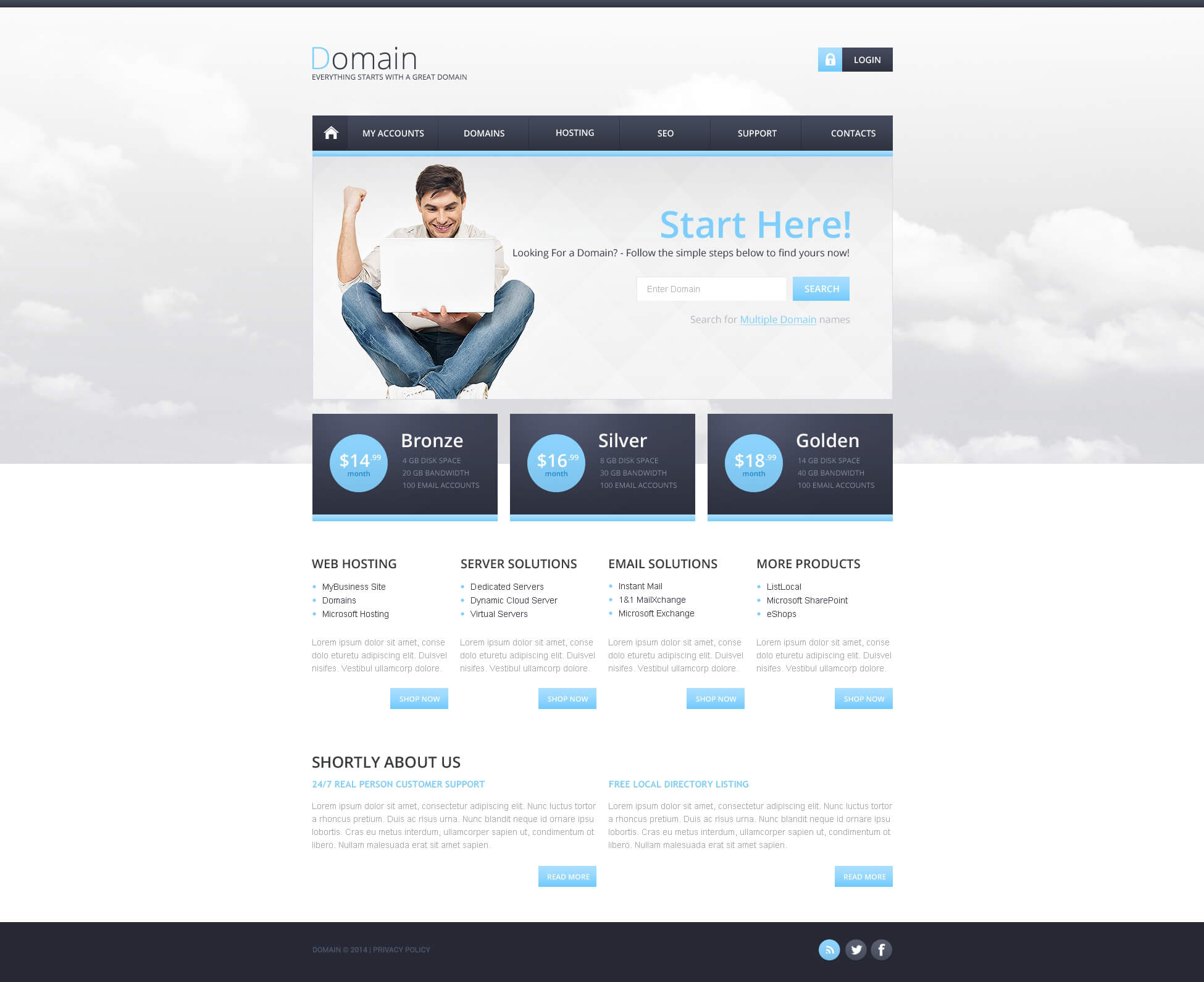 Hosting Responsive Website Template With Regard To Reporting Website Templates