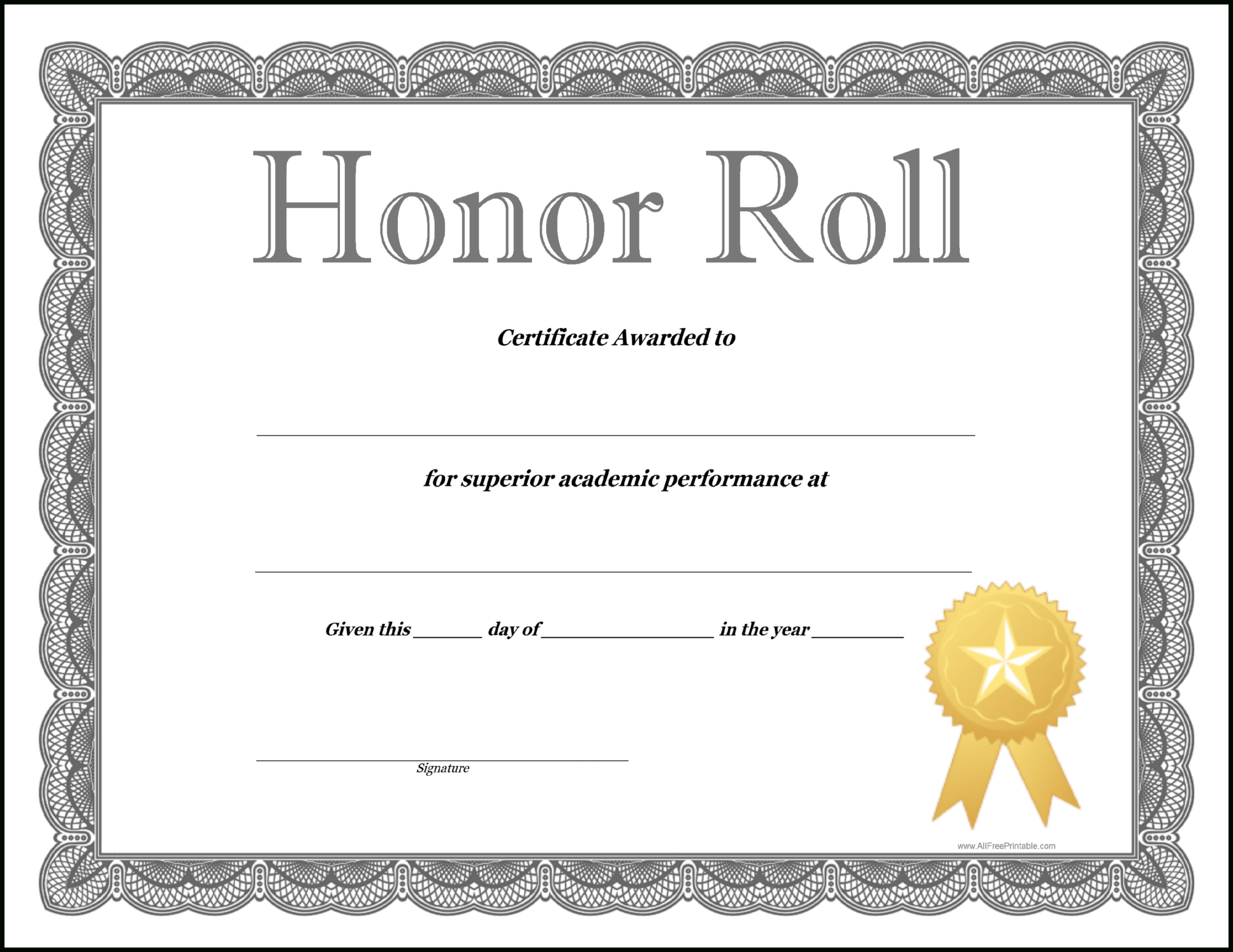 How To Craft A Professional Looking Honor Roll Certificate With Regard To Honor Roll Certificate Template