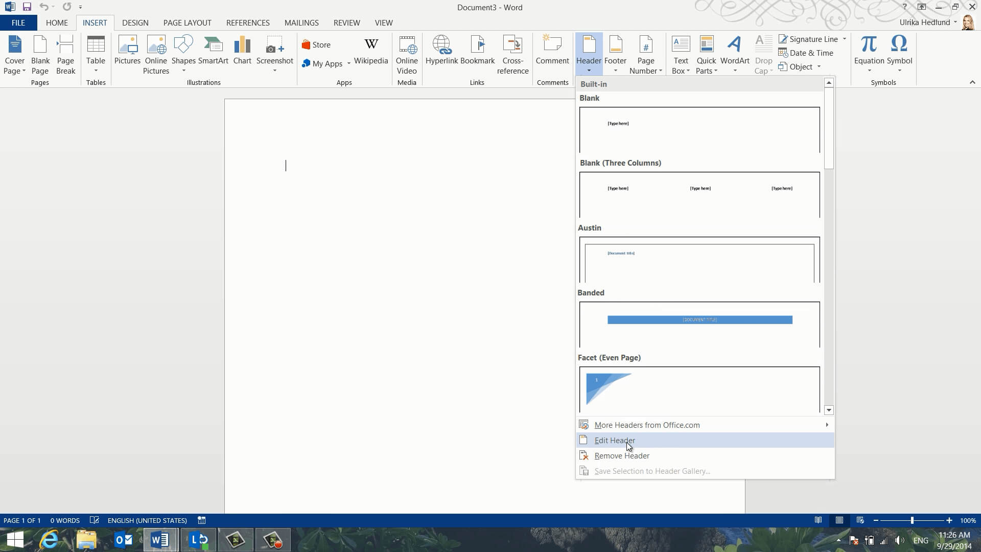 How To Create A Professional Letterhead In Word 2013? | How For Header Templates For Word