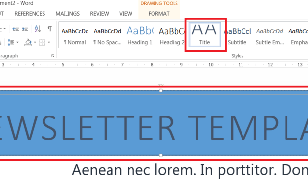 How To Easily Create A Newsletter Template In Microsoft Word pertaining to How To Insert Template In Word