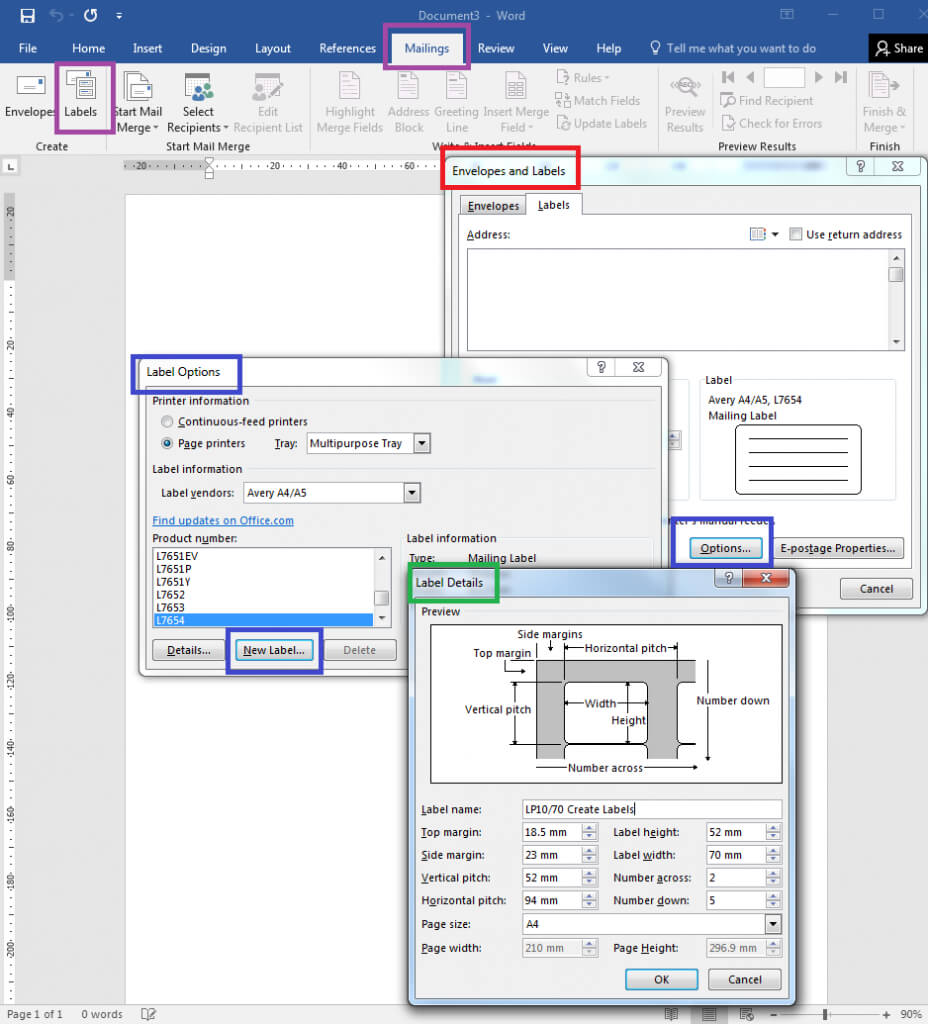 How To – How To Create Your Own Label Templates In Word In Word Label Template 8 Per Sheet